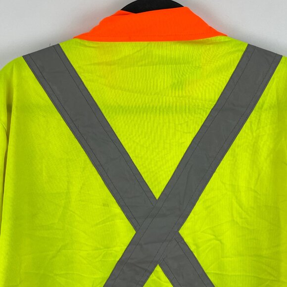 Pioneer Hi-Viz Traffic Control Safety Jacket Size M Yellow Stat Tech Reflective - Picture 7 of 9